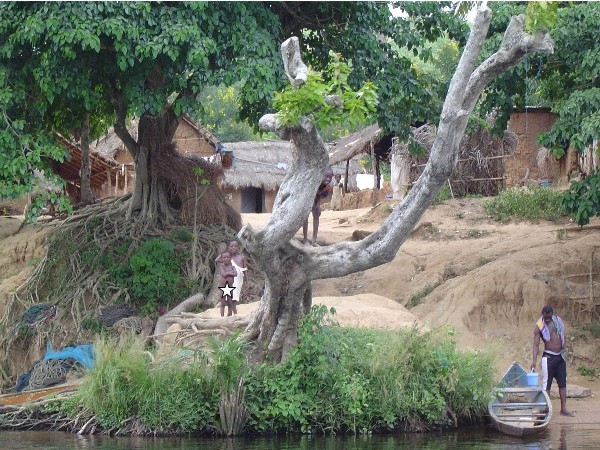 Village along the Volta River